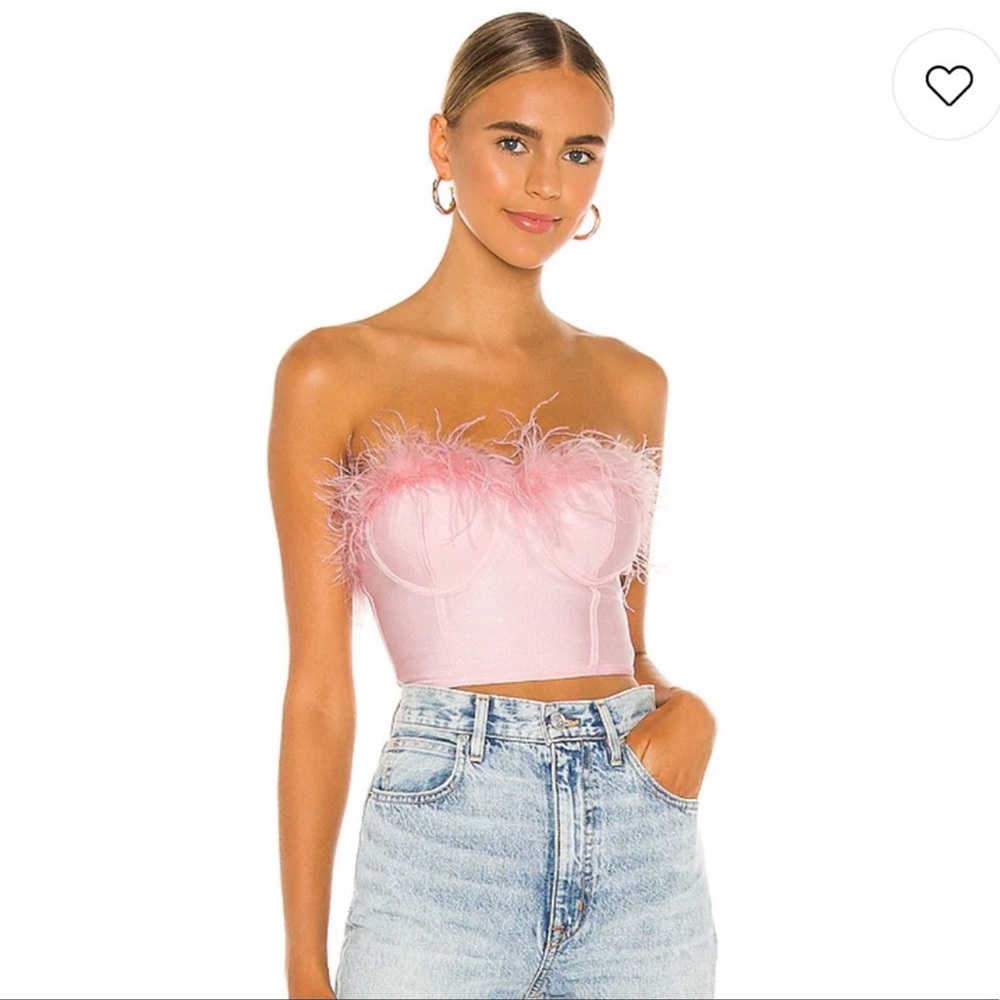 Superdown Ramona Bustier Top in Blush
